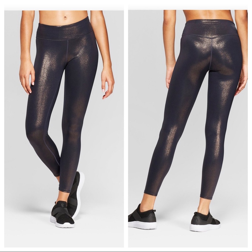 NWT JoyLab for Target 7/8 shiny metallic leggings